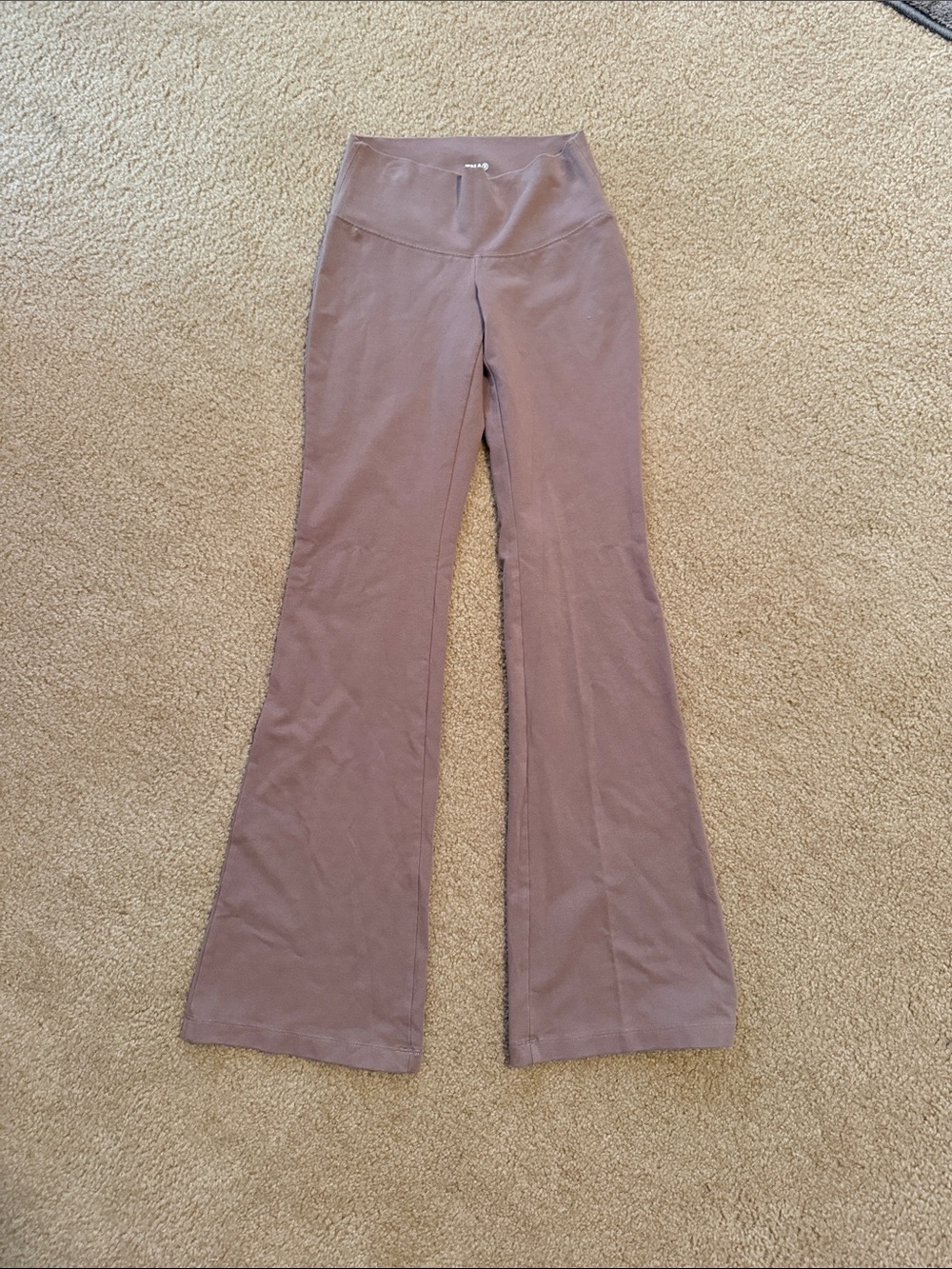 TNA Aritzia Brown/Nude Flare Leggings